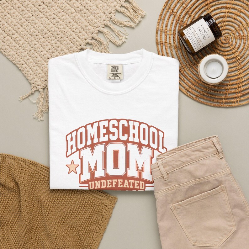 Undefeated By Grace Shirt — Christian Mom Shirt Homeschool Mom Comfort Colors Tee Gift for Her image 4