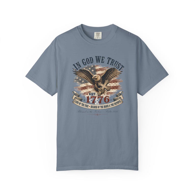 In God We Trust Shirt — Christian Mom Shirt Patriotic Homeschool Comfort Colors Tee Gift for Her image 9