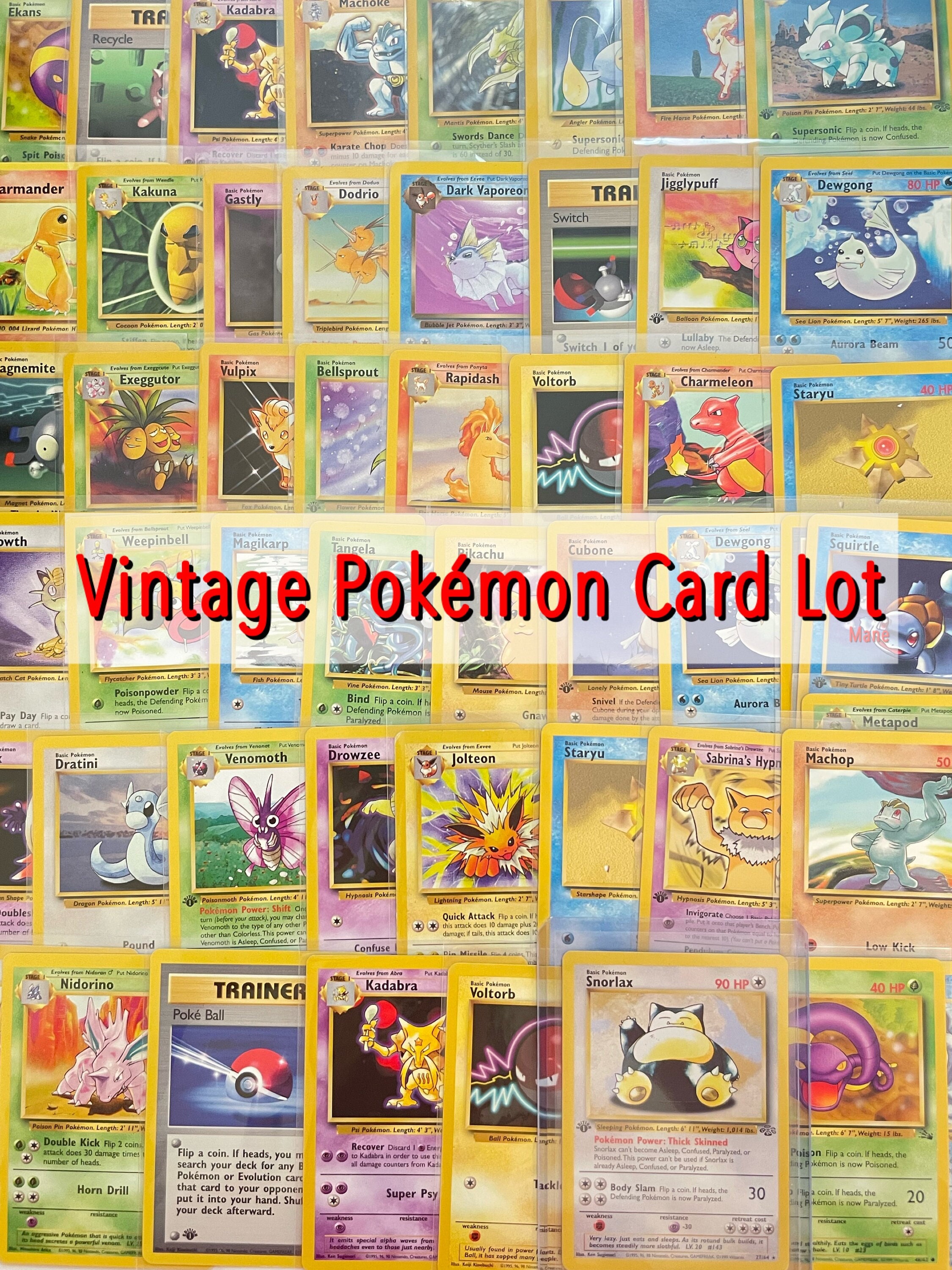 Pokémon Vintage Card Lot 1999 WOTC With 1st Edition Gaurenteed
