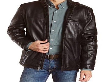 Marc New York By Andrew Marc Mens Slade Smooth Lamb Leather Jacket Leather Faux Leather Clothing Shoes Jewelry School619 Ru