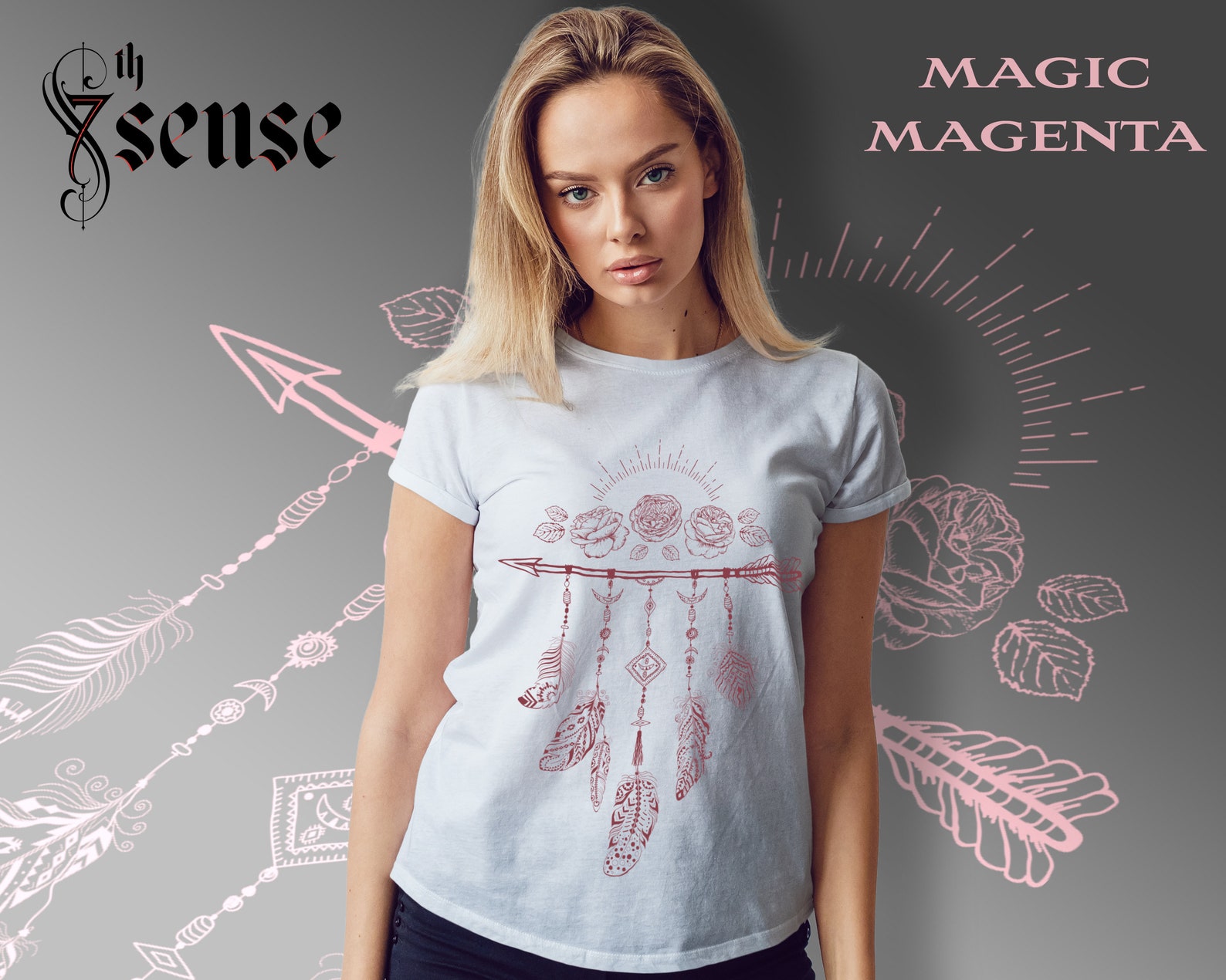 Women's tshirt Floral tee Boho style tshirt Tribal Etsy