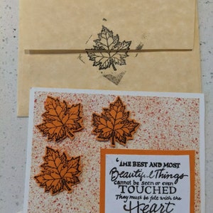 Fall 3D leaf and Helen Keller saying card