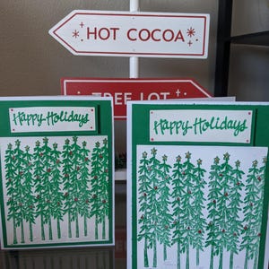 Christmas tree handmade card