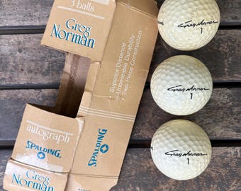 Spalding Vintage Greg Norman Sleeve Golf Balls Set of 3