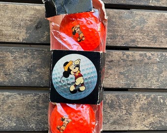 Disney Mickey Mouse Maxfli Vintage Logo Golf Balls Set of 3