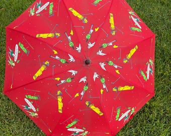 Vintage Cartoon Golf Umbrella