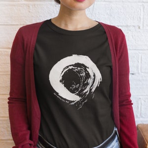 Zen Shirt, Buddhist Shirt, Zen Clothing, Enso Circle, Mindfulness Shirt, Mindfulness Gift, Buddhist Gift, Aikido, Japanese Painting, Sumi-e