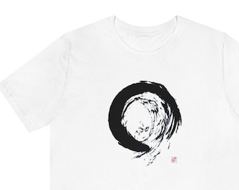 Enso Zen Circle Shirt Buddhist Clothing Circle Painting Tee Mindfulness Gift Aikido T-shirt Japanese Painting Sumi-e Chinese Brush Art Yoga