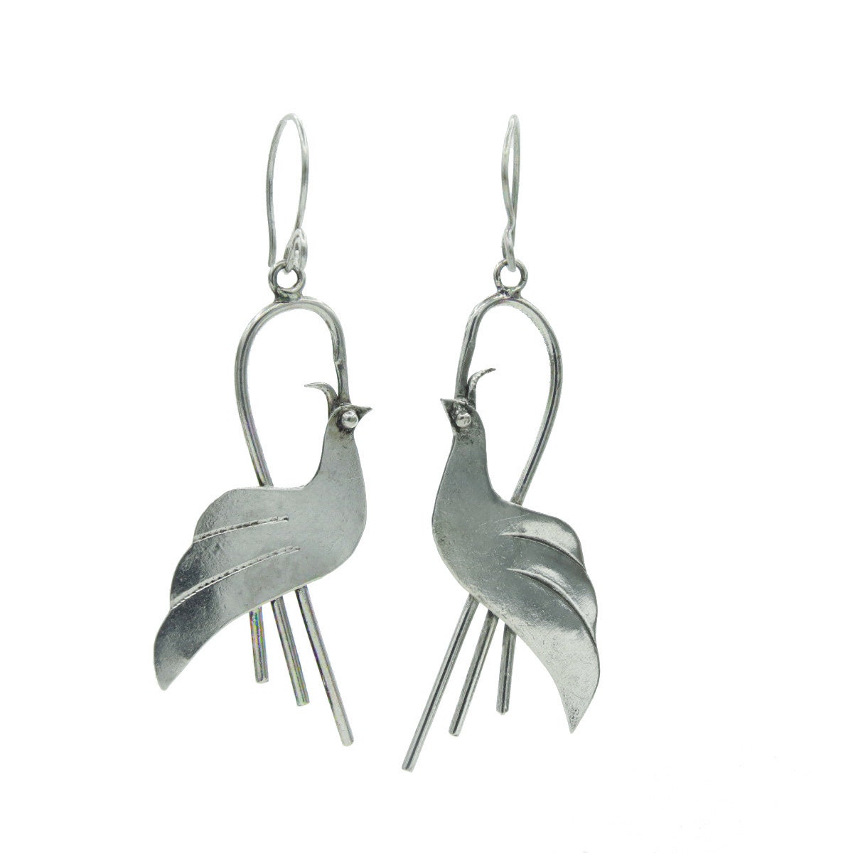 Phoenix Earrings / Bird Earrings / Character Jewelry / Traditional Miao