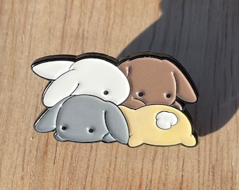 Four Bunnies Pin