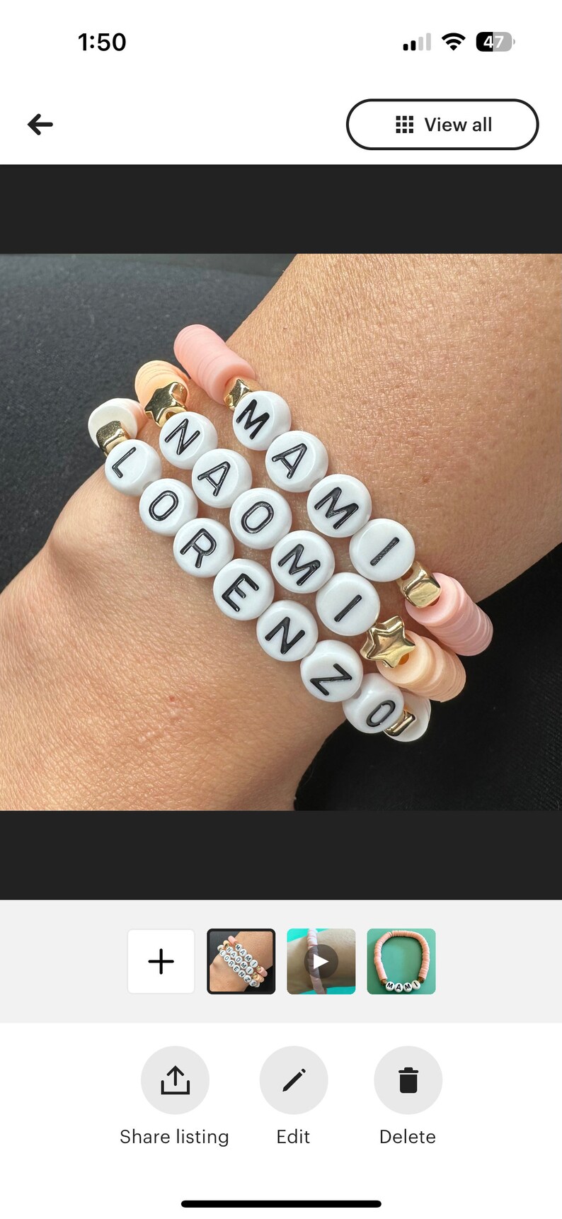 Mama Heart Heishi Bracelet, Heishi Mama Bracelet, Mantra Bracelet, Birthday Gift for Moms ...
