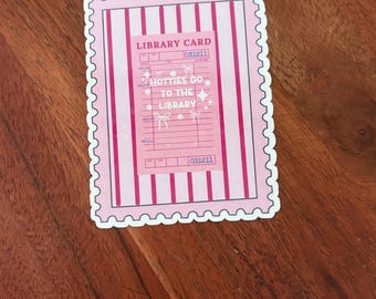 Hotties library Card holographic Sticker, Laptop, waterproof, vinyl, kindle