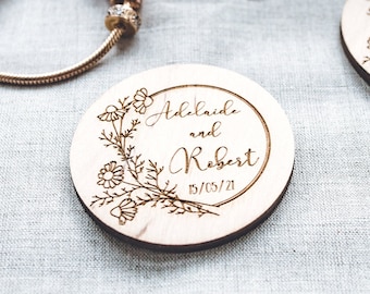 Wedding Magnet Favors for Guests, Wedding Favors, Wedding Say Thank You, Wedding Magnet Favors, Personalized, Rustic Favors, Save The Date