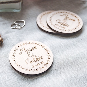 Fully Customizable Logo Magnets for Wedding, Party, Work Events, Baptism, Baby shower. Choose an existing design or send us your custom logo