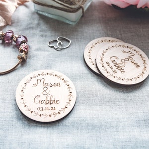 Bomboniere magnetiche per gli ospiti, bomboniere per matrimoni, ringraziamento per il matrimonio, bomboniere magnetiche per matrimoni in giardino, personalizzate, bomboniere rustiche, salva la data