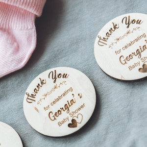 Baby Shower Magnet, Baby Shower Favors, Personalized Baby Shower Wooden Magnets, Baby Body Suit Magnets, Baby Shower Thank You Gifts