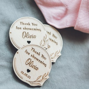 Baby Shower Magnet, Baby Shower Favors, Personalized Baby Shower Wooden Magnets, Baby Body Suit Magnets, Baby Shower Thank You Gifts