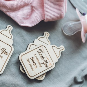 Baby Shower Magnet, Baby Shower Favors, Personalized Baby Shower Wooden Magnets, Baby Body Suit Magnets, Baby Shower Thank You Gifts