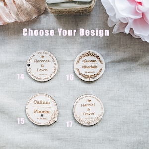 Magnet Favors for Guests, Wedding Favors, Wedding Say Thank You, Backyard Wedding Magnet Favors, Personalized, Rustic Favors, Save The Date image 6