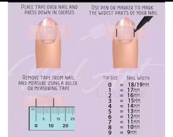 How to measure your nails so they are custom fit
