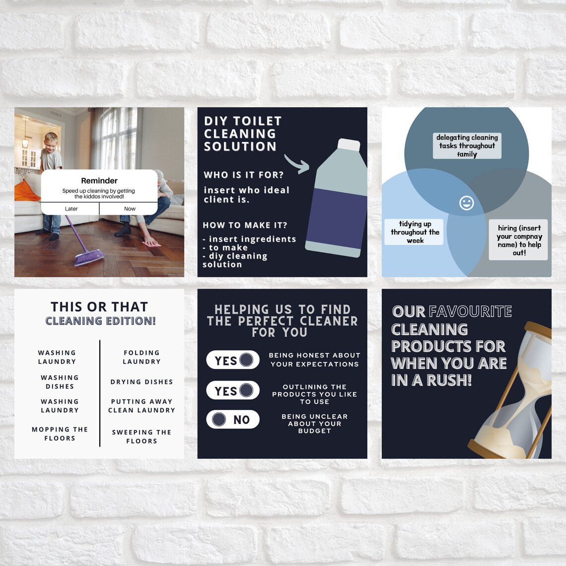 Home Cleaning Instagram Posts The Complete Social Media Etsy