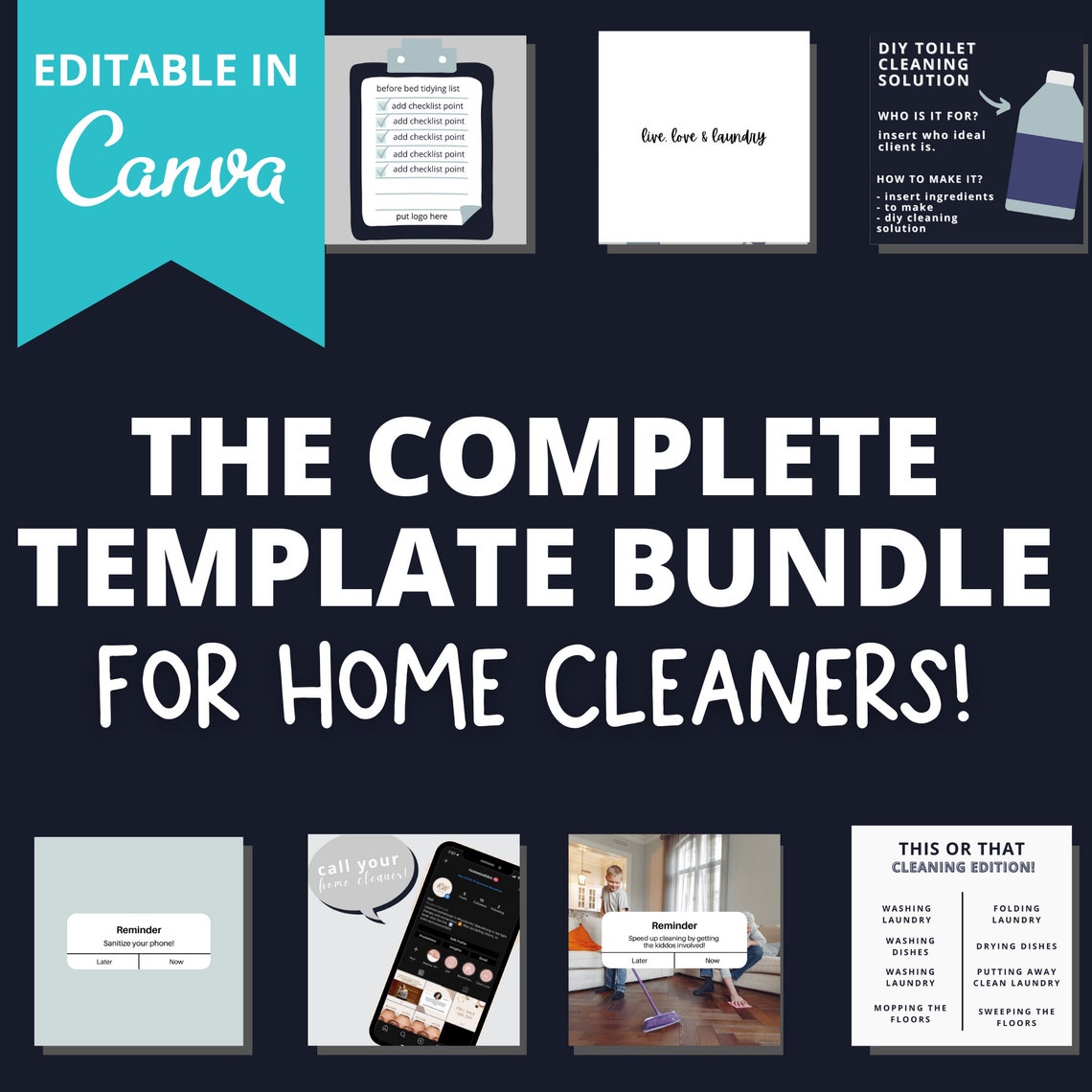 Home Cleaning Instagram Posts The Complete Social Media Etsy