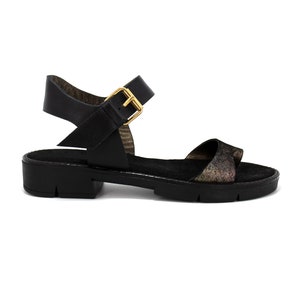 Black Sandals,Black Platform Sandals,Womens Sandals,Leather Sandals,Strappy Sandals,Custom Shoes,Custom Sandals,Handmade Shoes,Ankle Strap