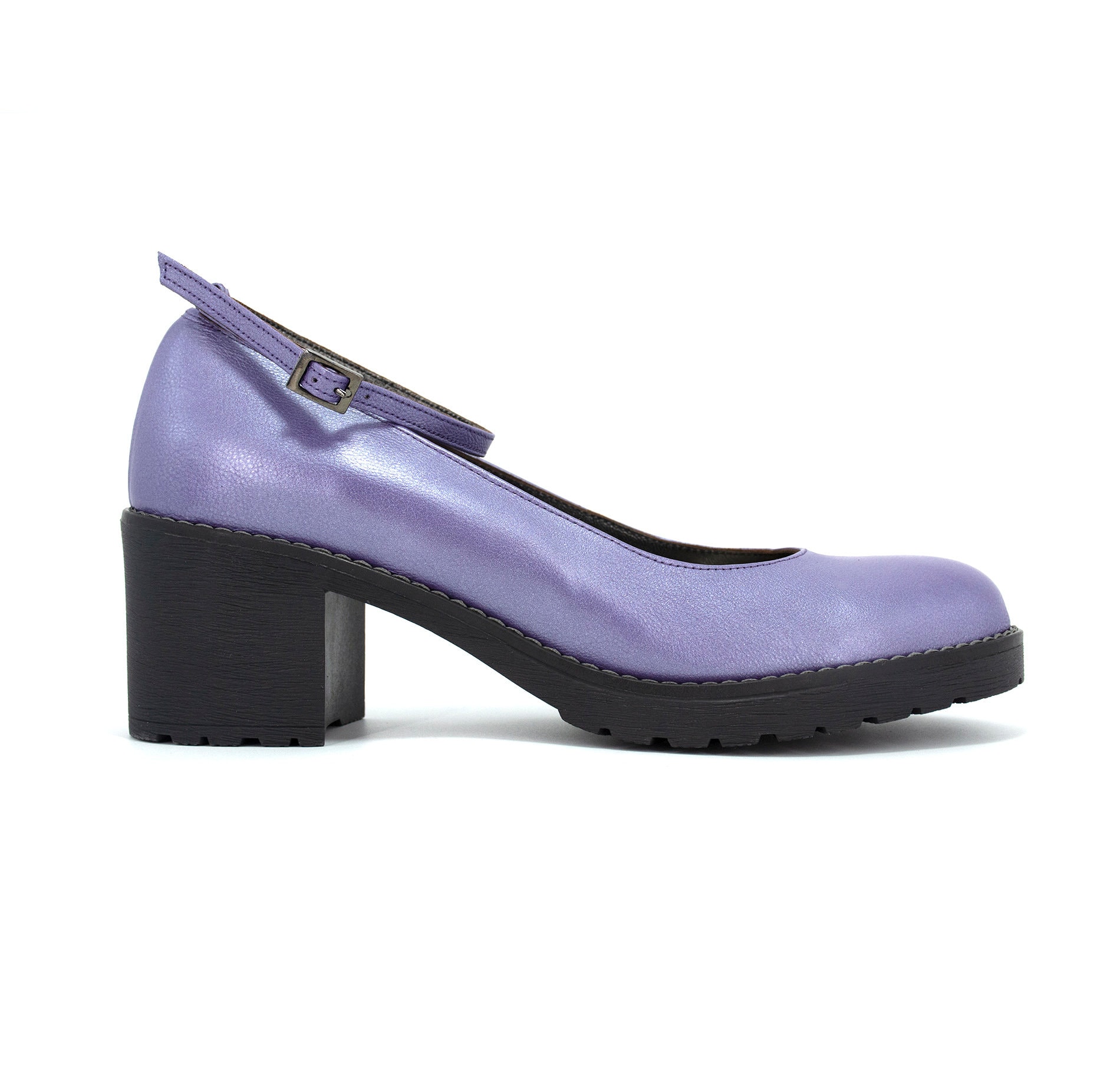 Purple Mary Jane Pumps for Women
