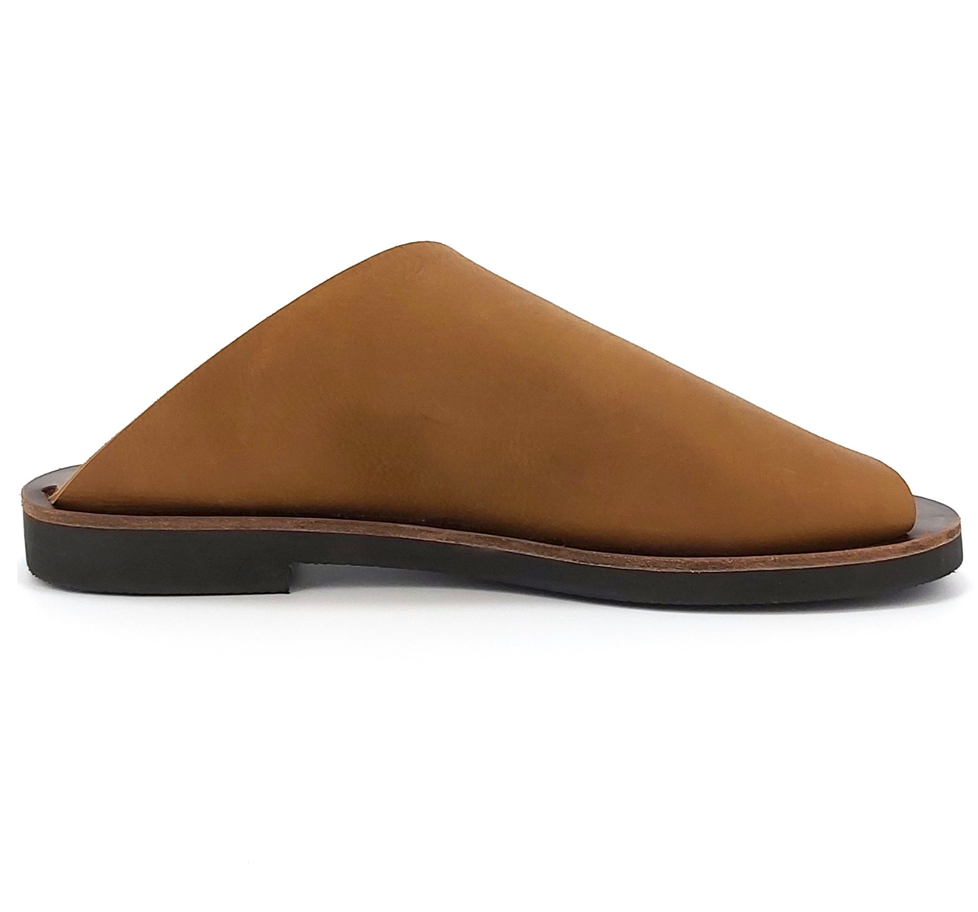 Men's Leather Sandalmen's Leather Slidesoft | Etsy