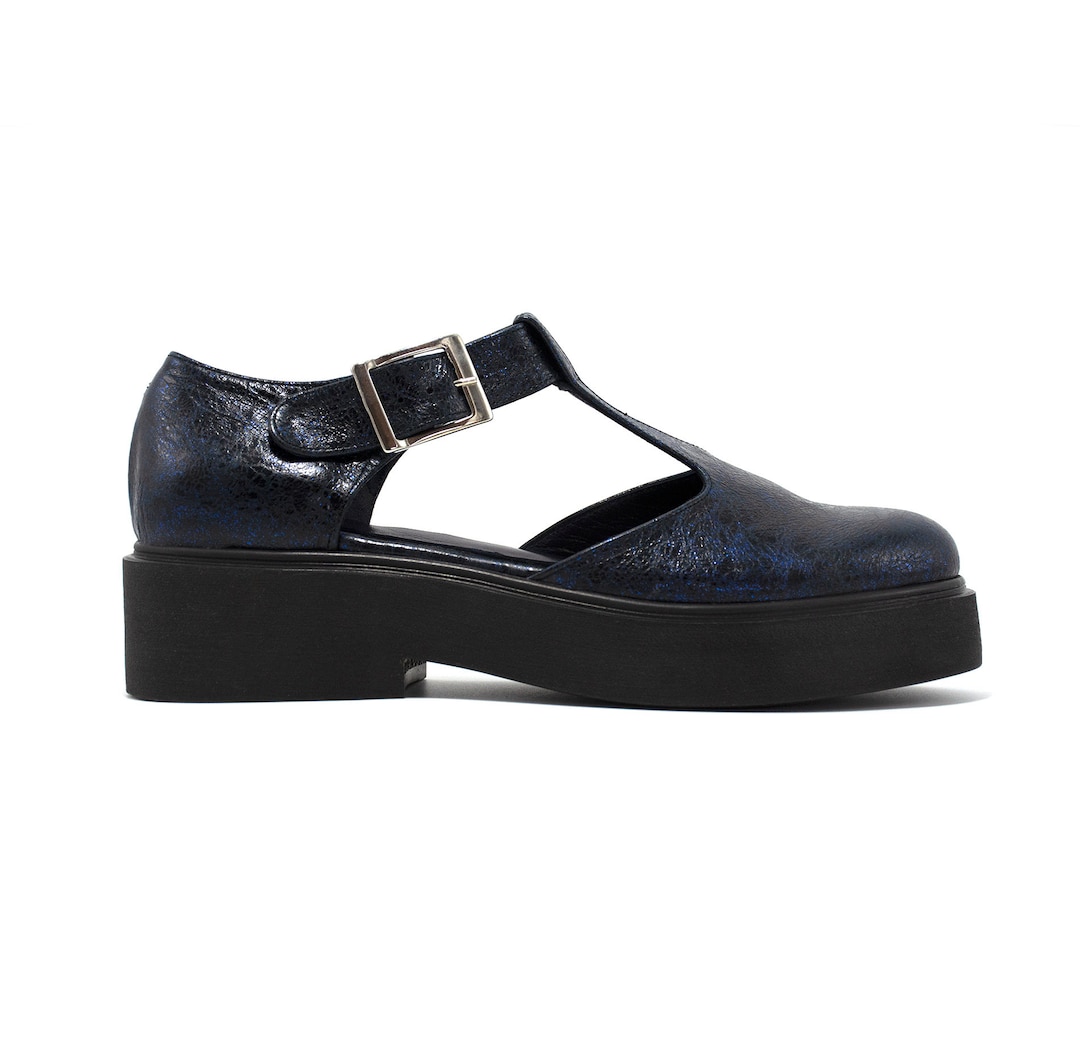 Leather Mary Janes Navy Blue Shoes Patent Mary Janes Etsy