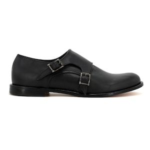 Oxford Shoes Women,Black Shoes Women,Double Monk Strap Shoes,Comfortable Shoes,Women Flat Shoes,Slip On Shoes Black,Shoes Brogue