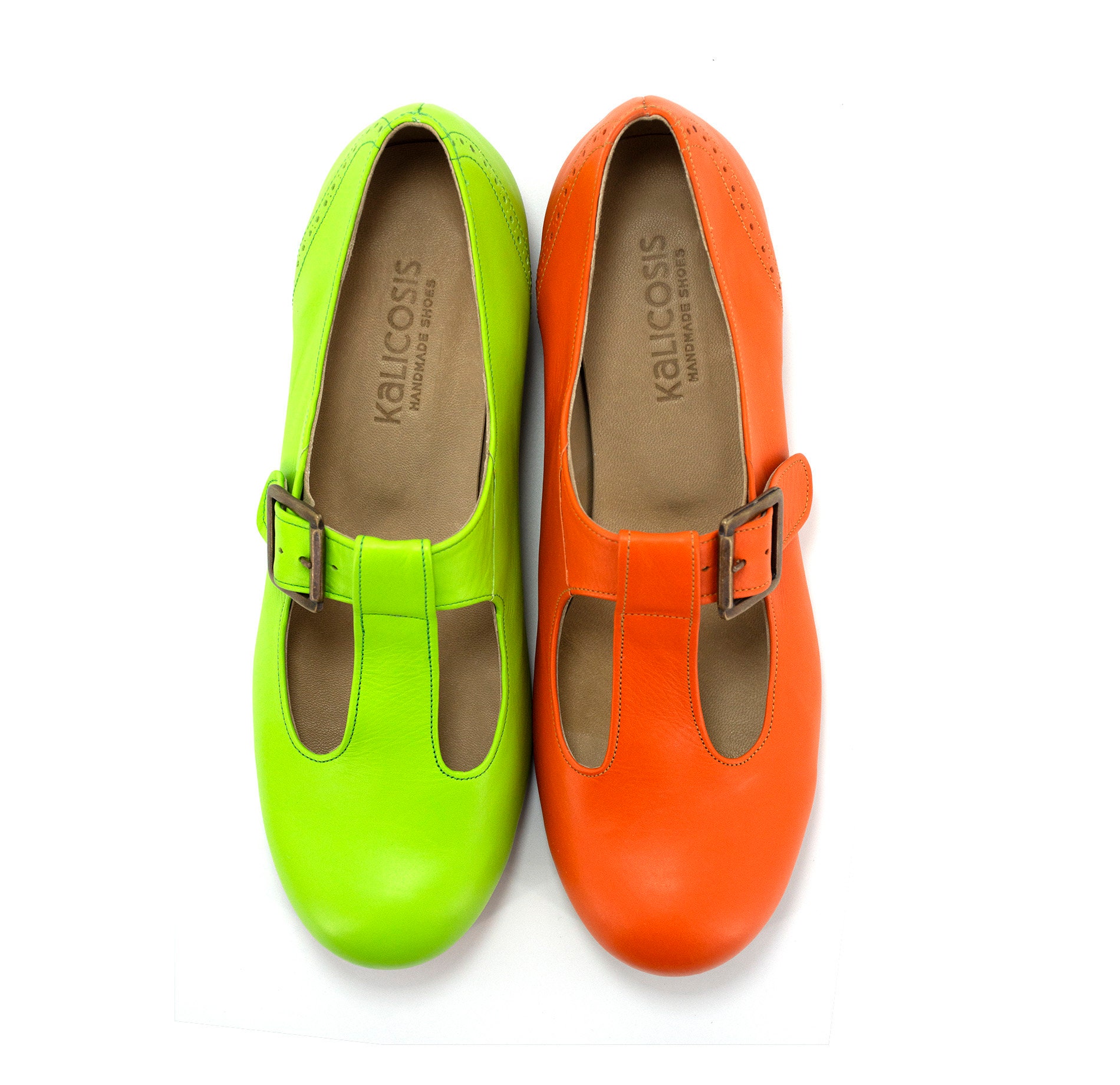 Orange t bar shoes deals