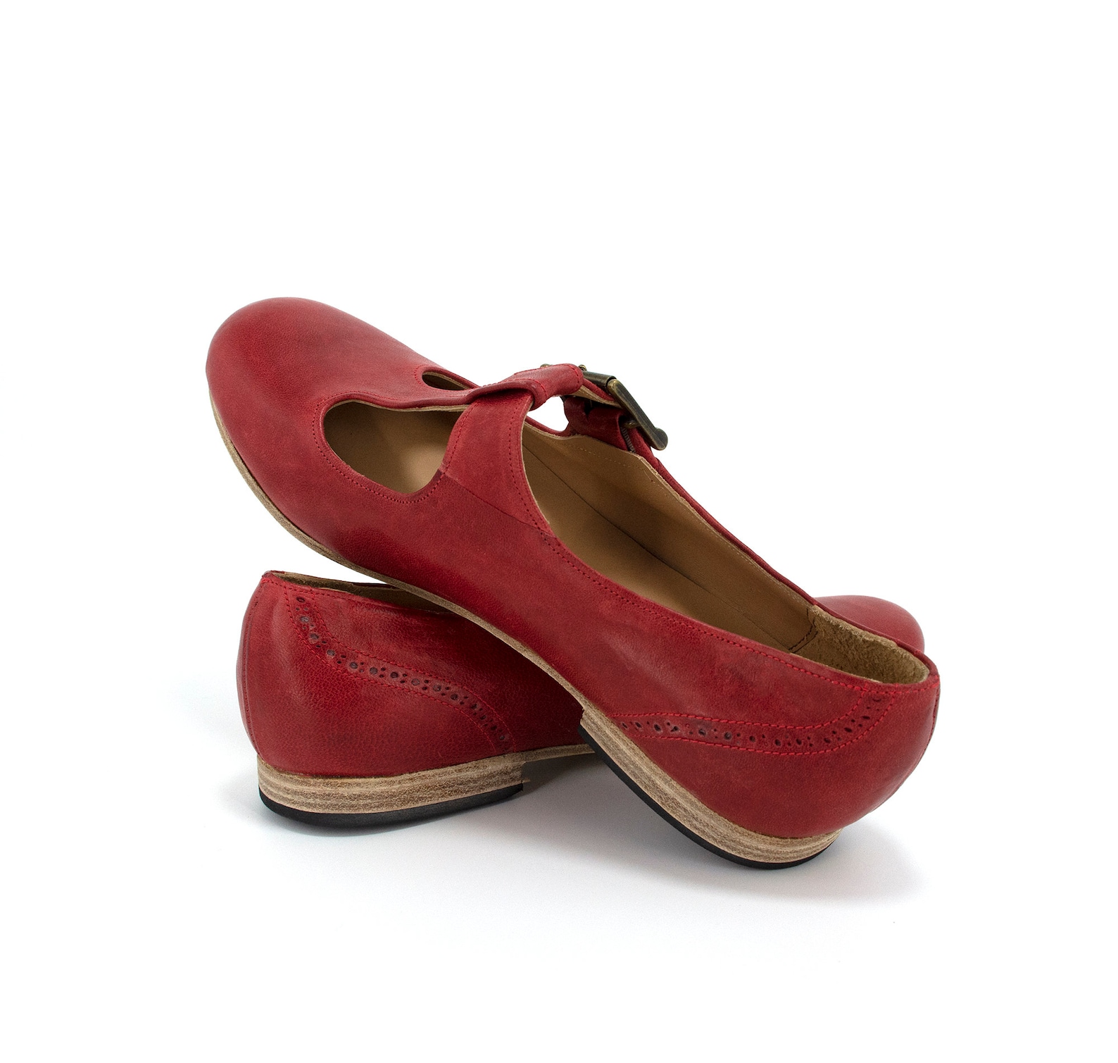 t bar ballet flats
