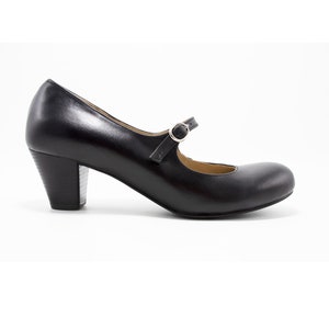 Heels Block Mary Janes with Ankle Strap,Black Heels for Women,Custom Shoes,Dance Shoes,Mary Janes Shoes Womens,Dress Shoes