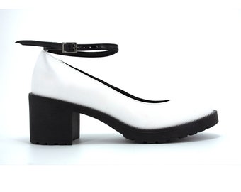 Mary Janes White,Mary Janes Shoes Platform,For Free 2nd Pair Leather Straps,Leather Shoes White,Slip on Shoes,White Heels with Platform