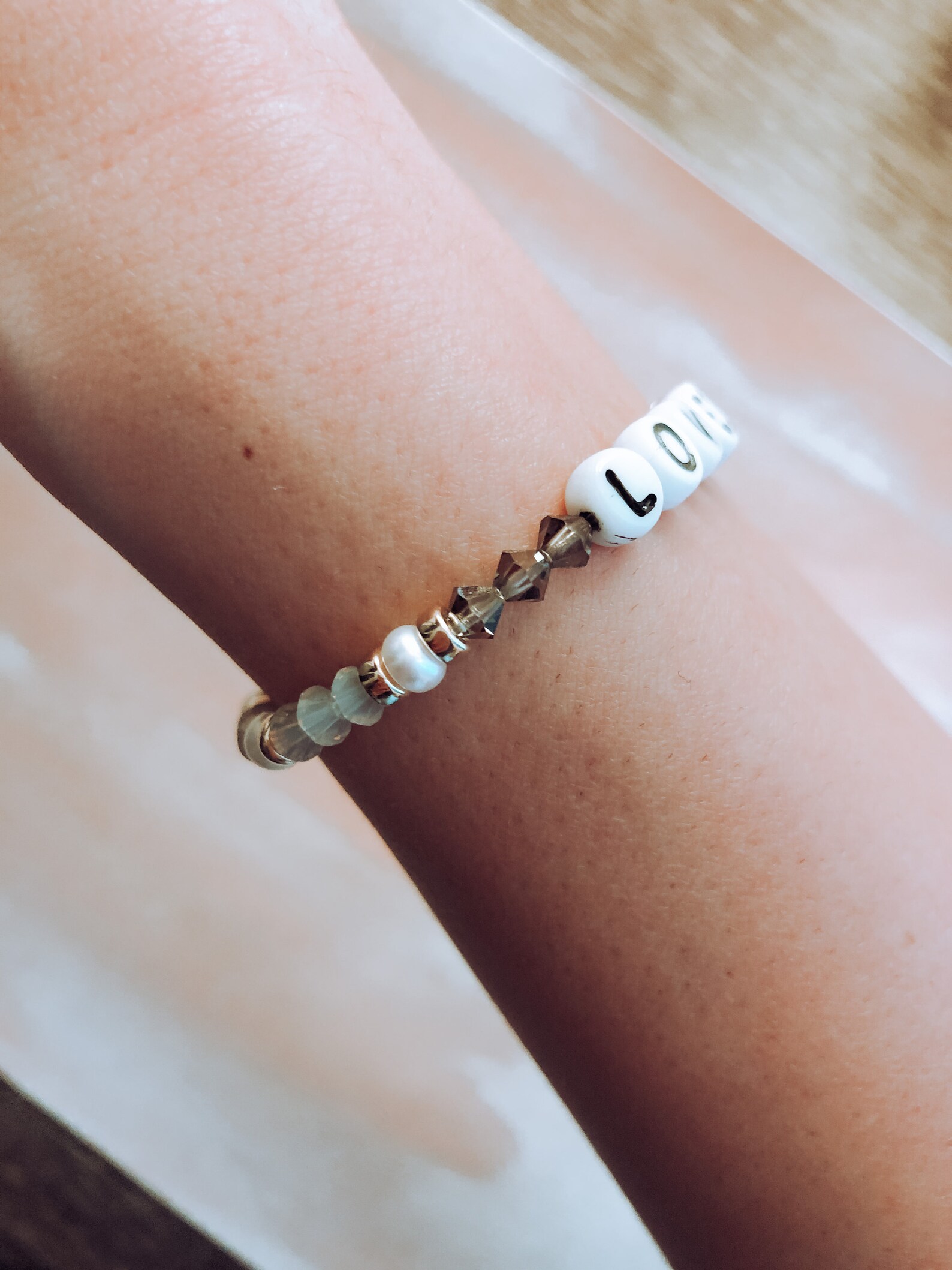 Loved Faith Letter Bracelet Made with 14K Gold Filled Beads Etsy