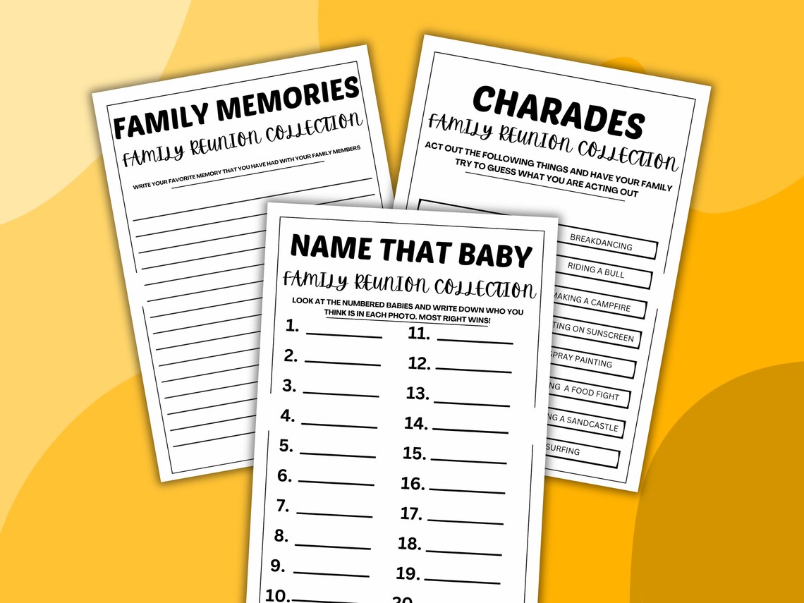 Family Reunion Printable Games Family Reunion Games Family Printable ...