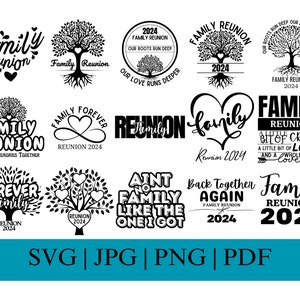 Paquete SVG de reunión familiar / PNG de reunión familiar / Árbol genealógico SVG / Logotipo de reunión familiar / Svg de reunión familiar / Plantilla de descarga digital