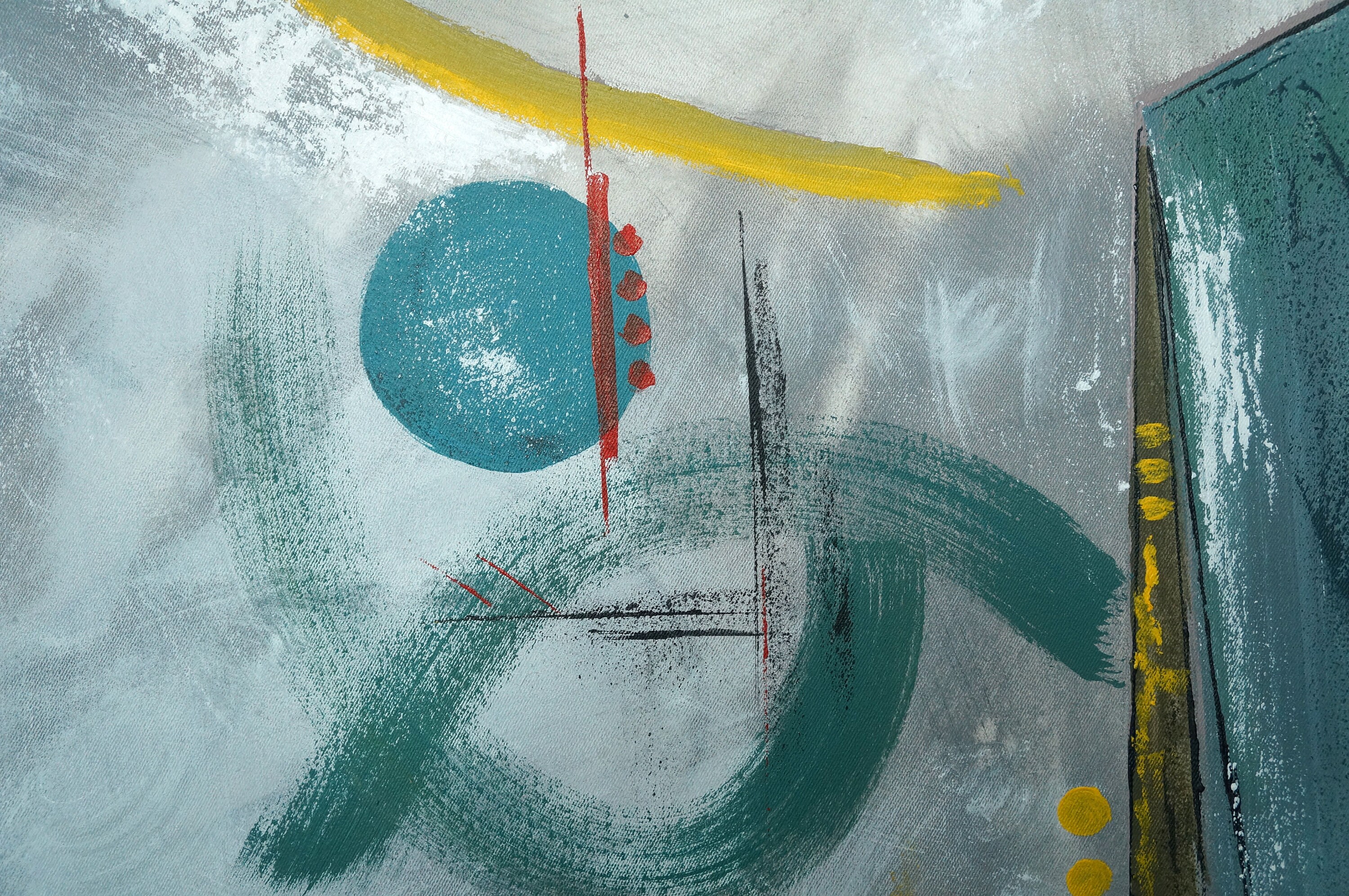 Abstract Original Blue Green Large Acrylic Canvas Wall Art | Etsy