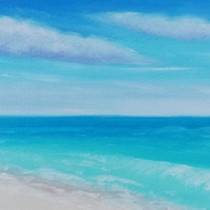 Pintura original de Destin, hecha a pedido, Florida, Henderson Beach, arte mural, Sunshine, mini pintura al óleo, no una impresión, 6 x 8 pulgadas, de ArtmasterOilpating