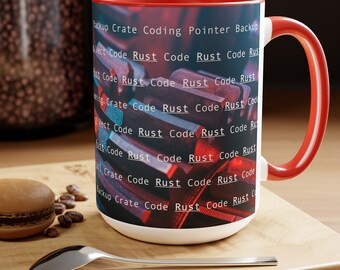 A Mug For Rust Programmer Gift Two-Tone Coffee Mugs, 15oz
