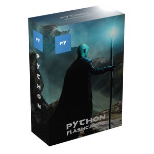 Tarjetas didácticas de Python: regalo ideal para programadores y entusiastas de los datos. Tarjetas didácticas divertidas. Cartulina de lino recubierta de UV de 12 puntos y 320 g/m².