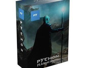 Python Flashcards - Ideal Gift for Programmers & Data Enthusiasts - Fun Learning Flashcards - UV Coated Linen 12pt 320gsm Card Stock