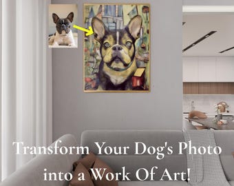 Customizable Dog Portrait Poster - Personalized Wall Art - Unique Gift for Pet Lovers