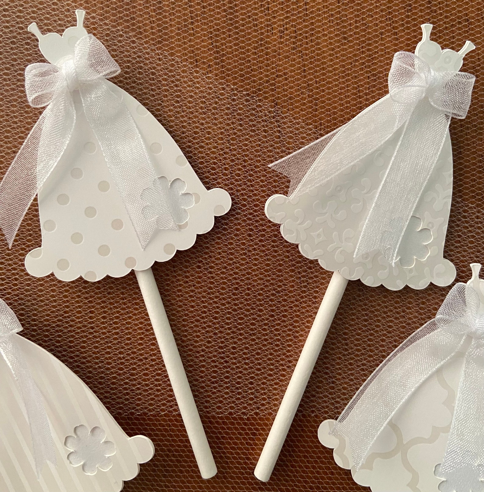 Wedding Dress Cupcake Toppers/wedding Cupcake Toppers/bridal Gown ...