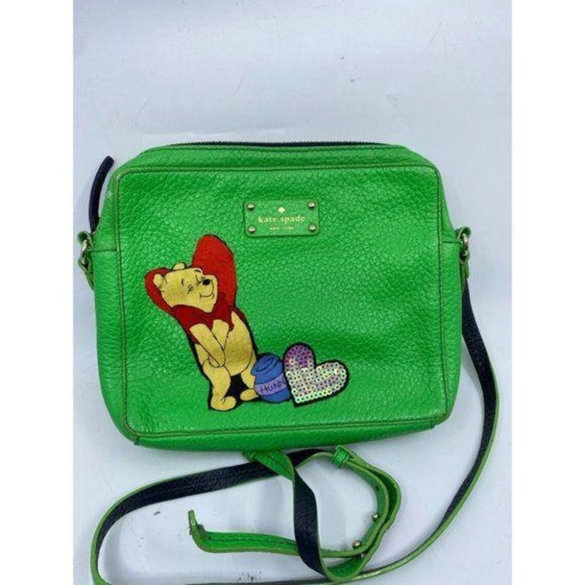 Kate Spade Green Leather Crossbody Customized Etsy
