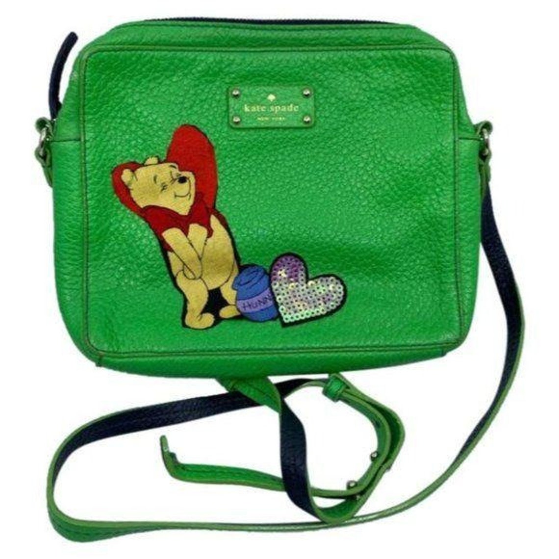 Kate Spade Green Leather Crossbody Customized Etsy