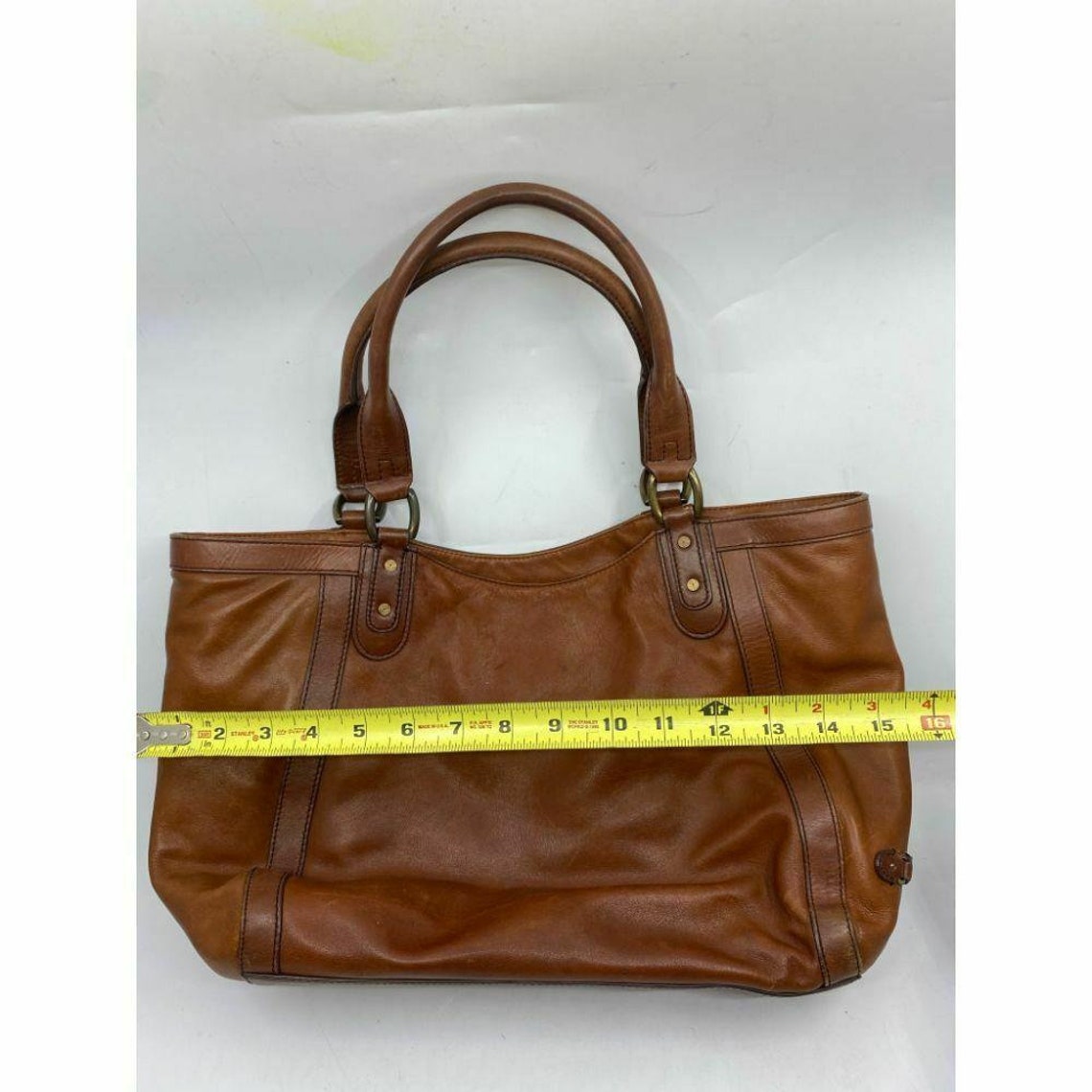 COLE HAAN Brown Large Leather Tote/ Shoulder Bag Etsy