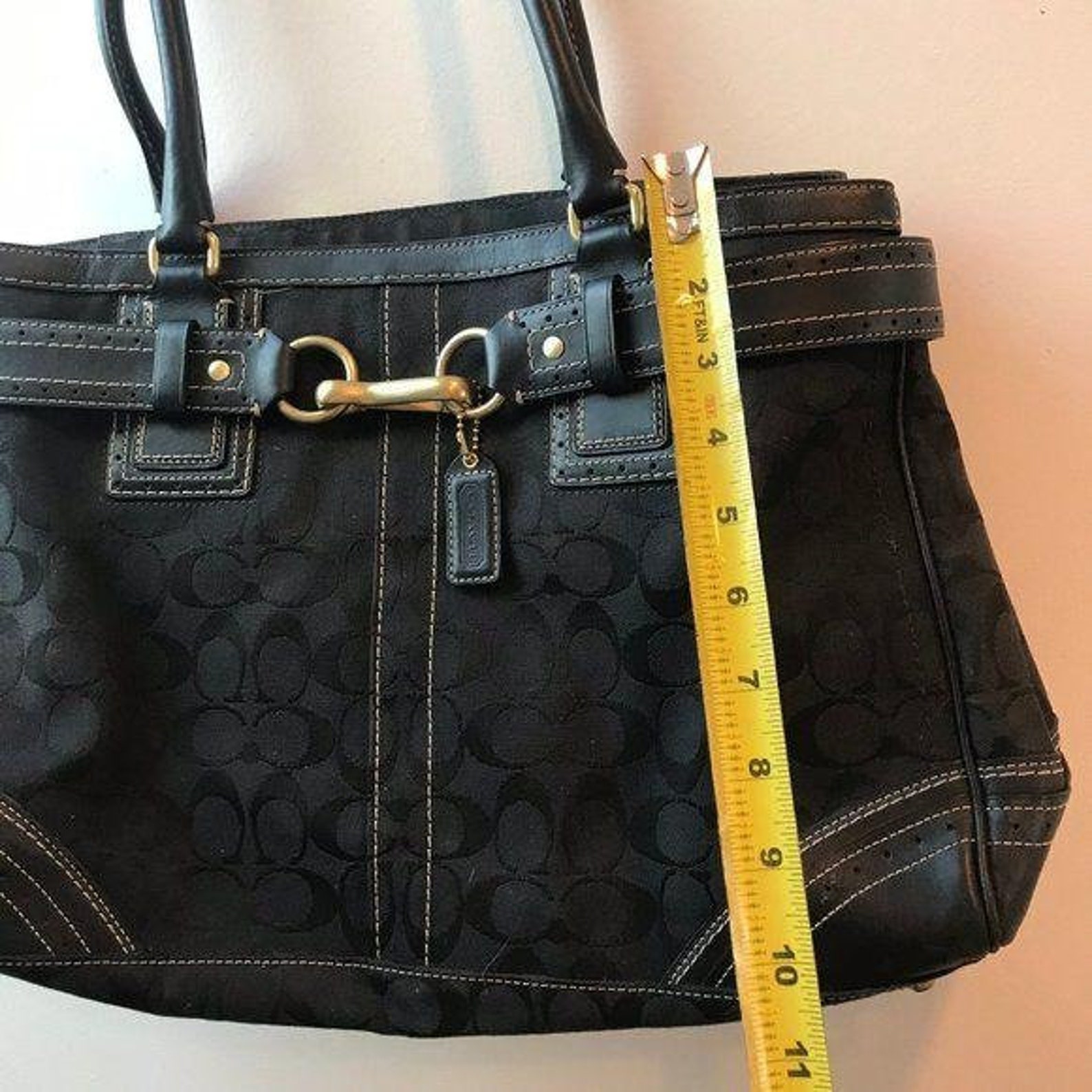 coach jacquard card case