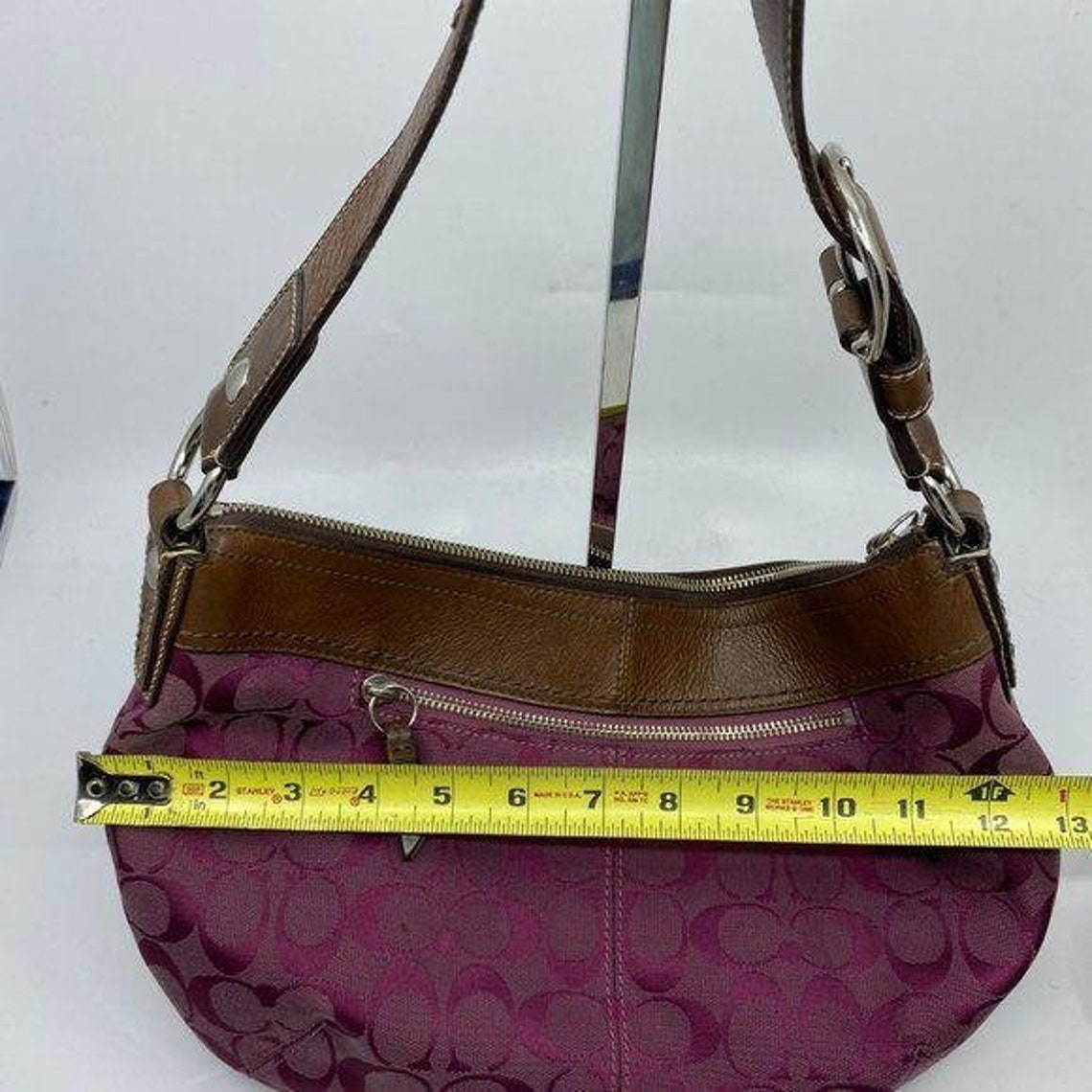 Coach Purple Medium Fabric Shoulder Bag Etsy